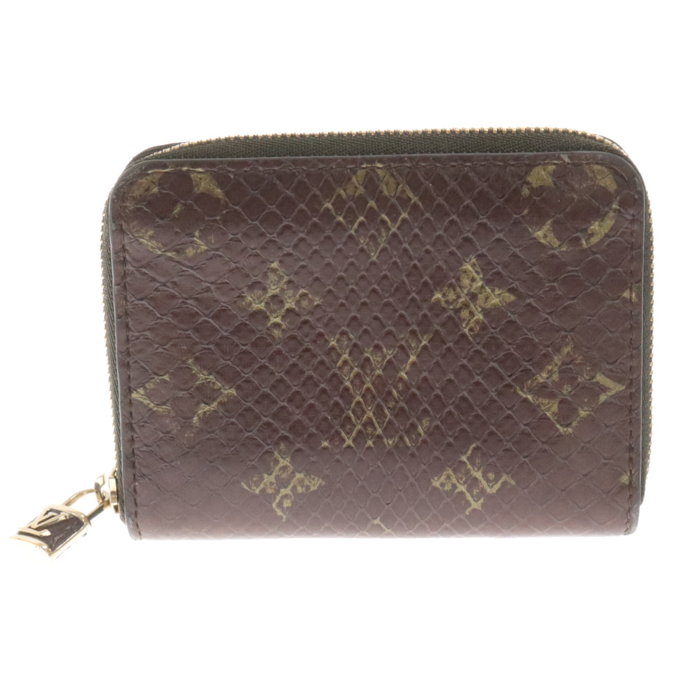Louis Vuitton Leather Purse Case Python Card Zipp… - image 2